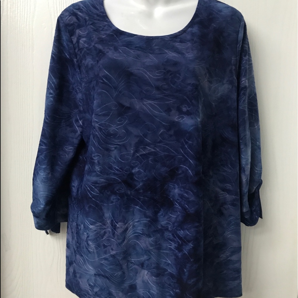 Ladies Croft and Borrow Knit top, 3/4 sleeves. Lg